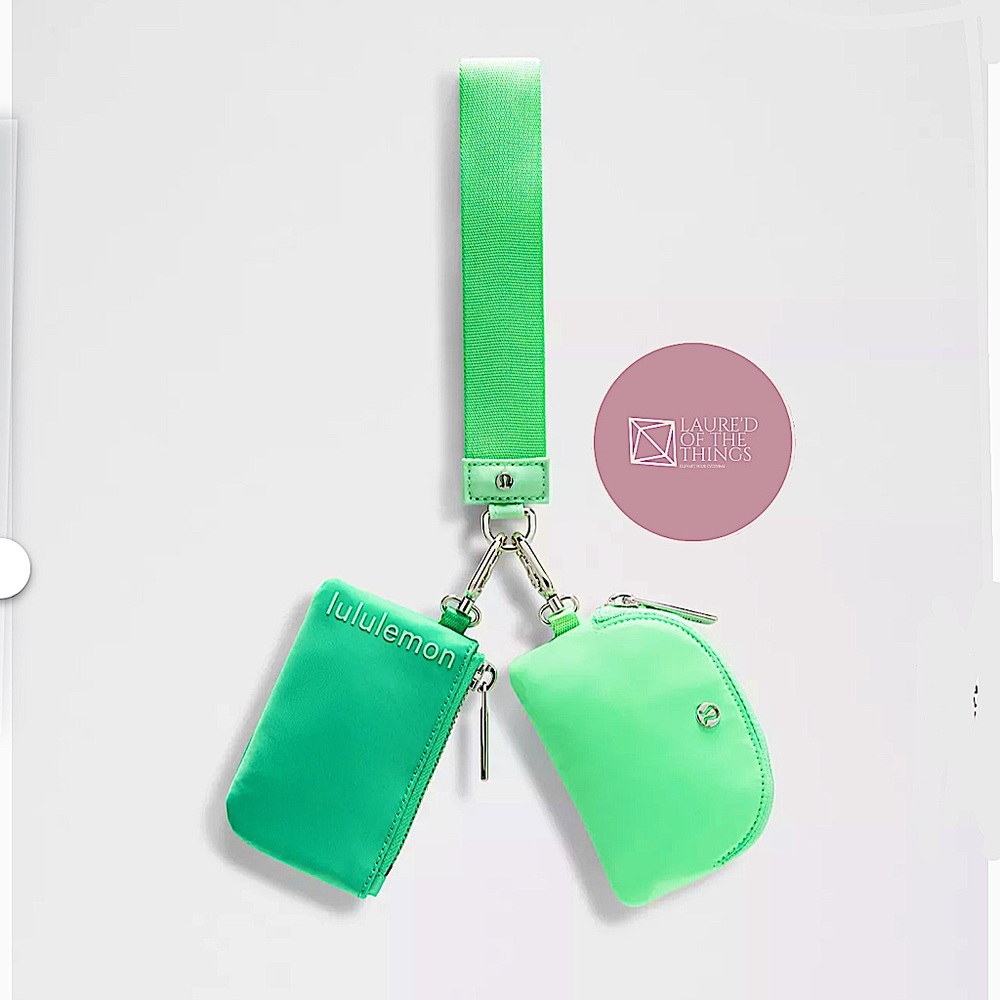 NWT Lululemon Dual Pouch Wristlet- Citra Lime
